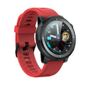 Android smart watch for men with IP68 waterproof rating, 1.3-inch round touchscreen, and silicone wrist strap