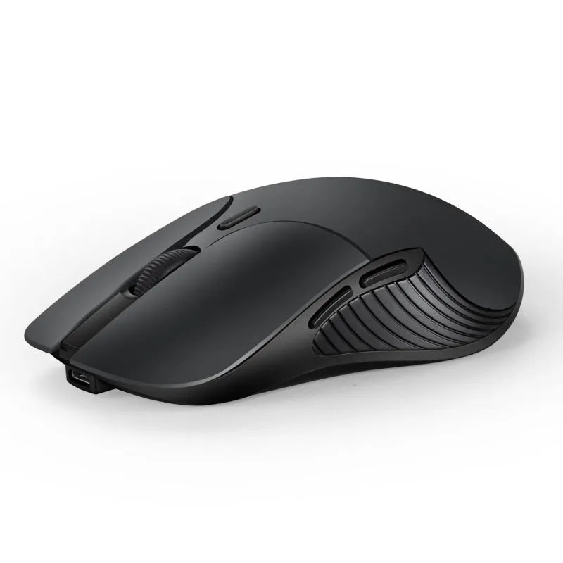 Blue wireless voice mouse with translation feature and voice control button