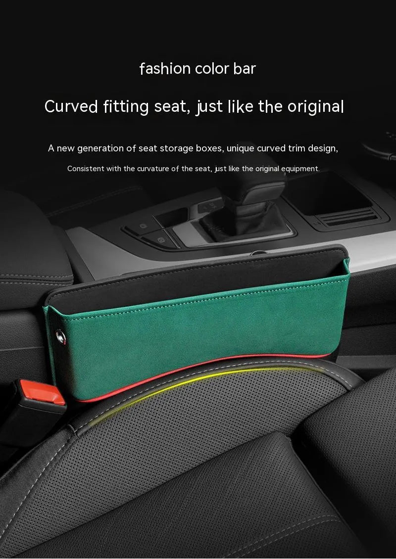 Genuine leather car seat storage box with waterproof design in multiple colour options