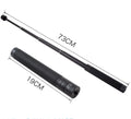 Black retractable selfie stick handheld stabiliser extended for smartphone photography