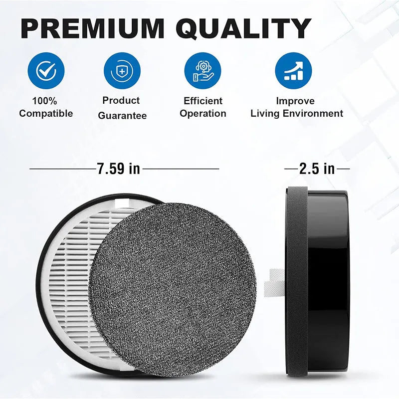 Levoit LV-H132 compatible replacement air purifier filter and pre-filter cotton.