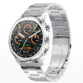 LEMFO LF26 smart bracelet in silver colour showing its 1.3-inch screen and wrist strap