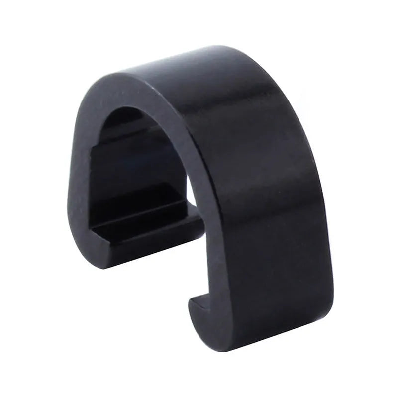 Aluminium alloy C-shaped buckle in multiple colours, shown next to a ruler indicating its 10.2mm by 13mm size.