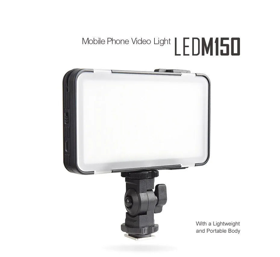 Shenniu M150 ultra-thin LED video light for mobile phone and camera mounting