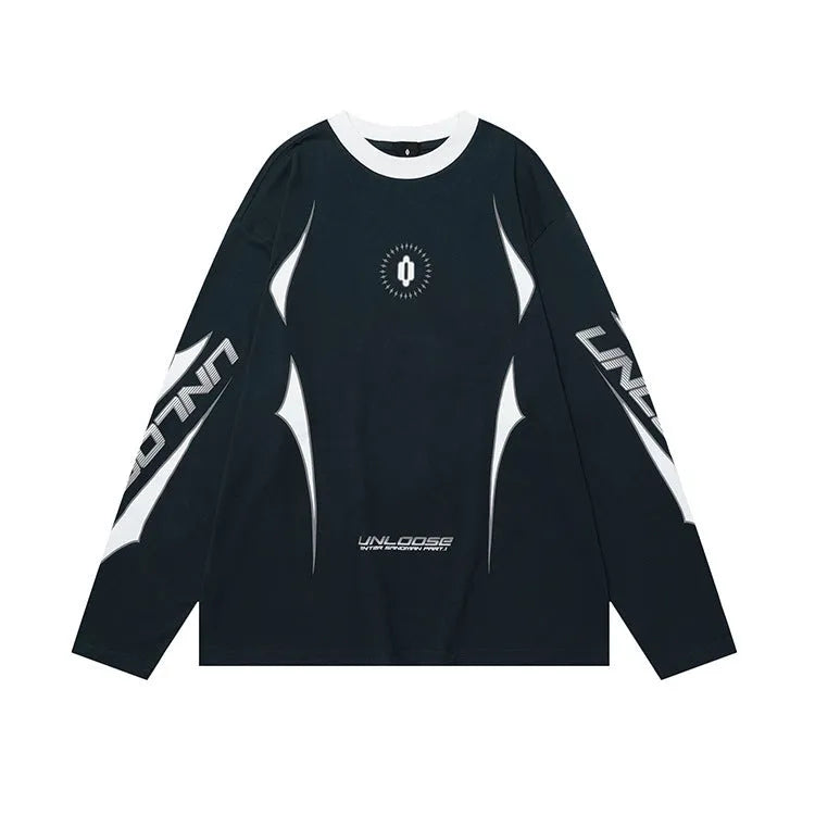 Grey cotton men's pullover sweatshirt with drop shoulder sleeves and loose fit
