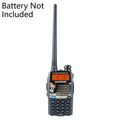 Baofeng UV-5RA handheld dual-band two-way radio with LCD screen and antenna.
