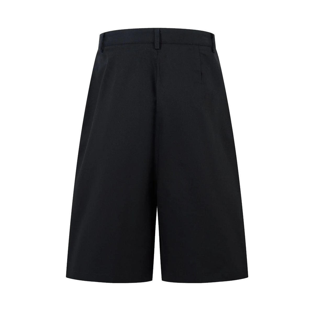 Women's retro wide-leg denim trousers in black, showing straight cut and mid-length leg.