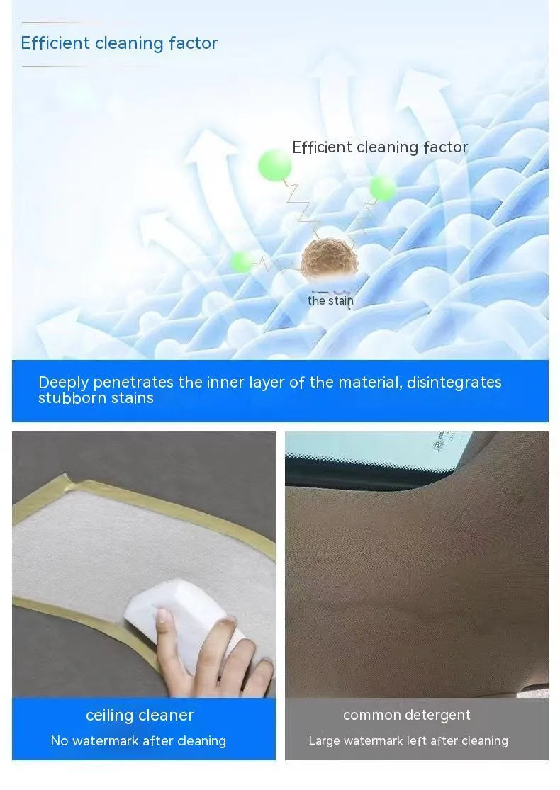 UL ultrasonic fabric roof decontamination foam cleaner bottle with towel and sponge wipes