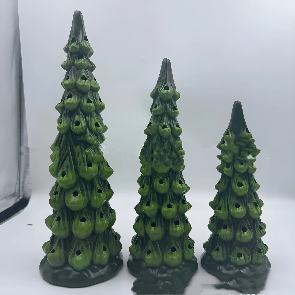Resin Christmas tree decoration with lights in European style for holiday courtyard decor