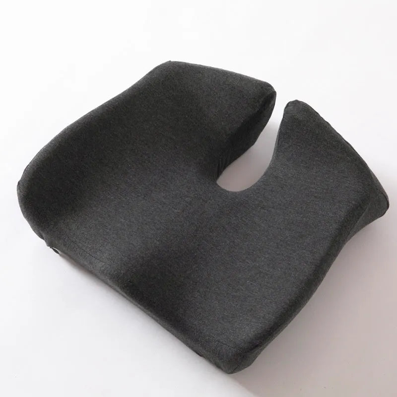 Memory foam office chair cushion measuring 36x40x11cm with lumbar support in grey colour options