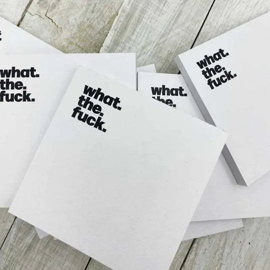 Square sticky notes pad measuring 75mm with adhesive backing and English text design