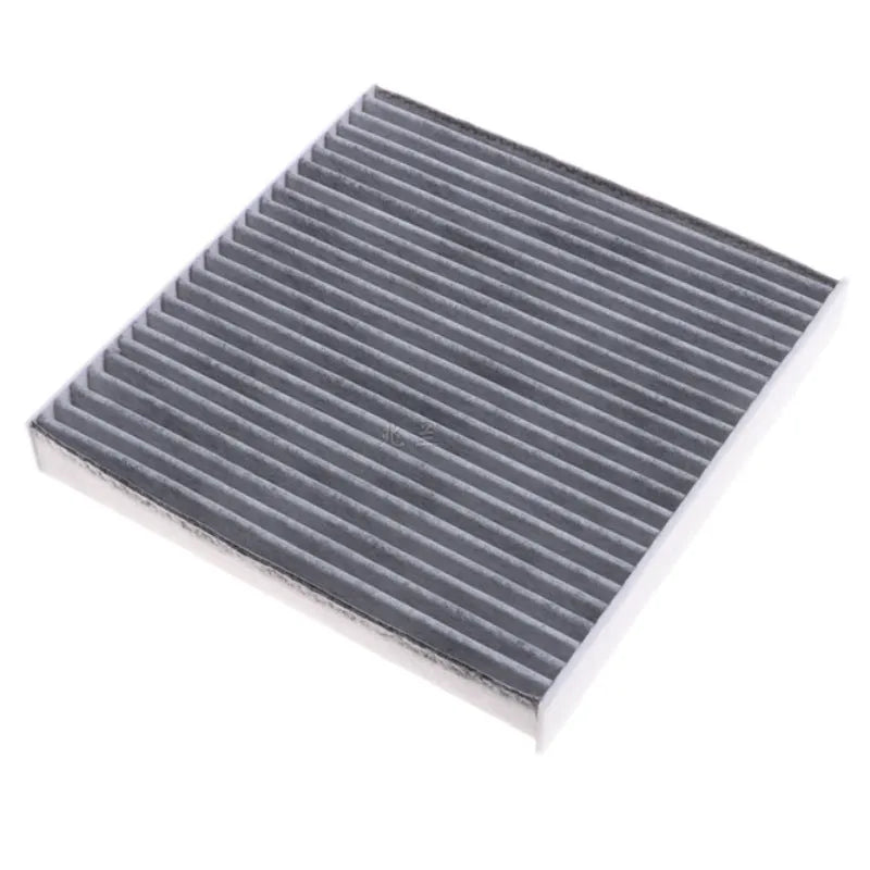 Grey grid-style air conditioning filter for Geely cars, dimensions 215x210x30mm