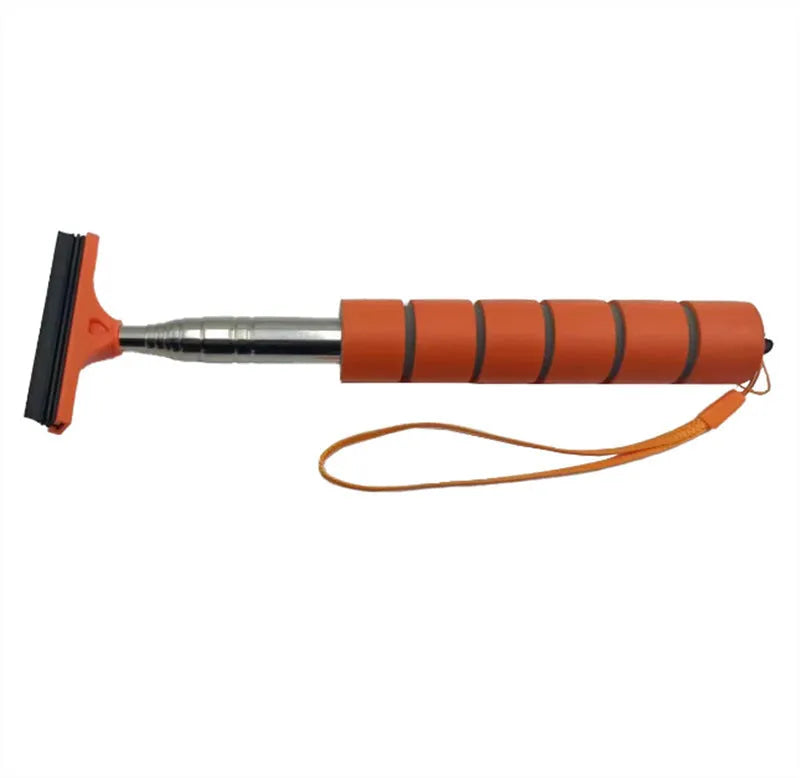 Car rearview mirror retractable wiper with stainless steel arm and rubber blade in multiple colours