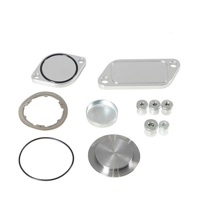 Silver aluminium valve cover for automotive engine cooling and exhaust gas recirculation systems