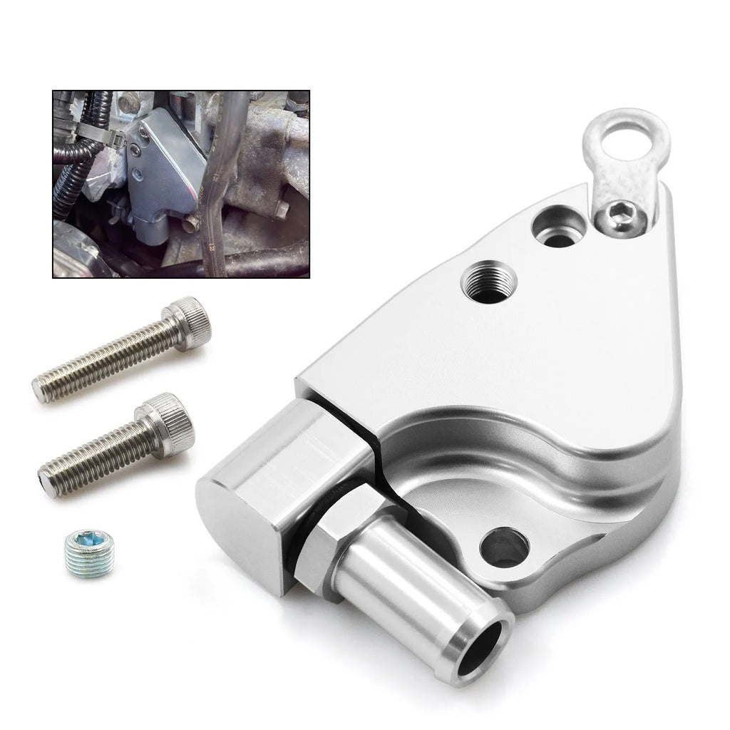 Aluminium intake manifold coolant adapter for Honda K20 and K24 engines with O-rings