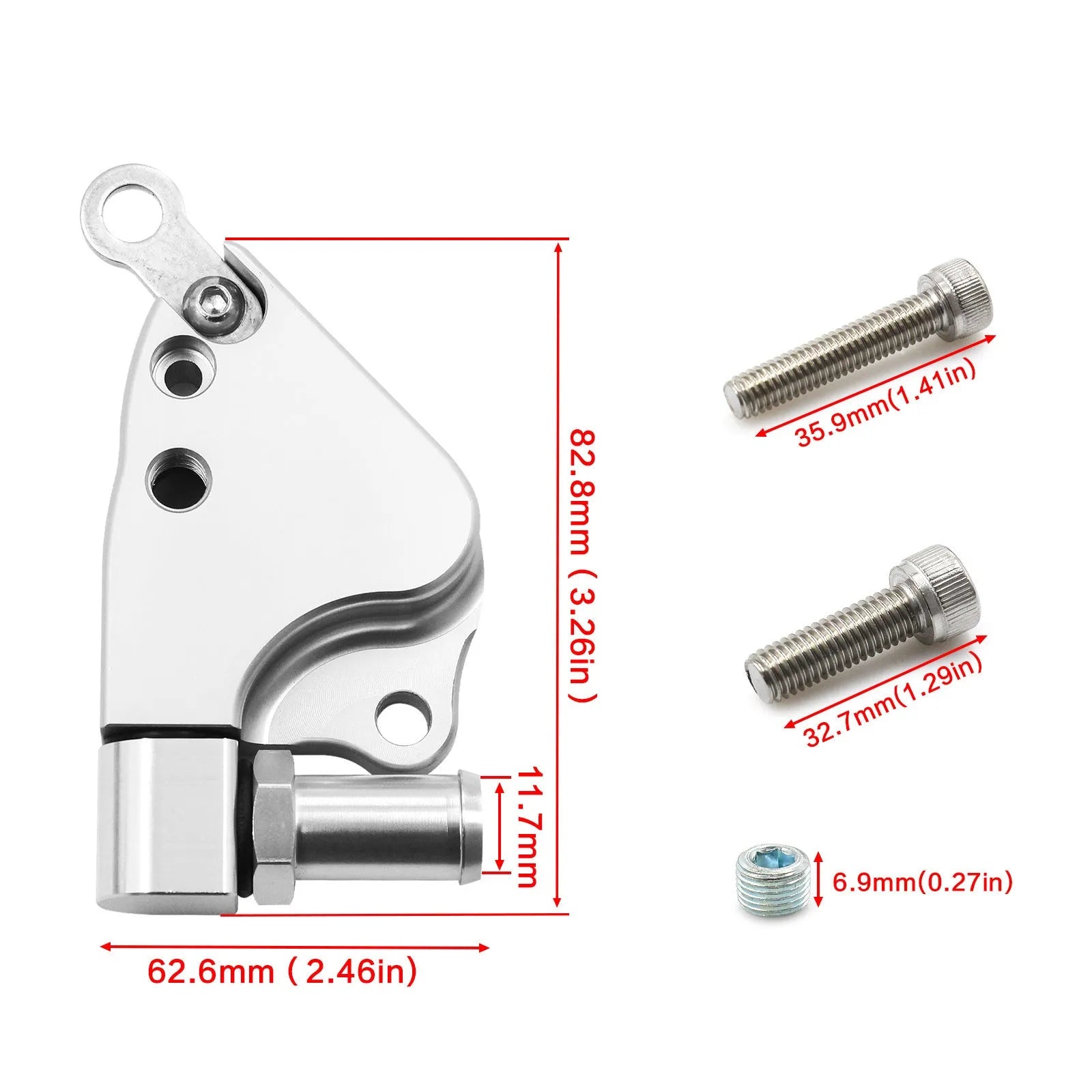 Aluminium intake manifold coolant adapter for Honda K20 and K24 engines with O-rings