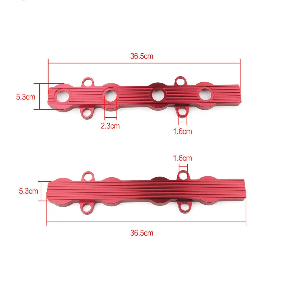 Aluminium engine harness mounting bracket in blue, red or silver with cable tie slot