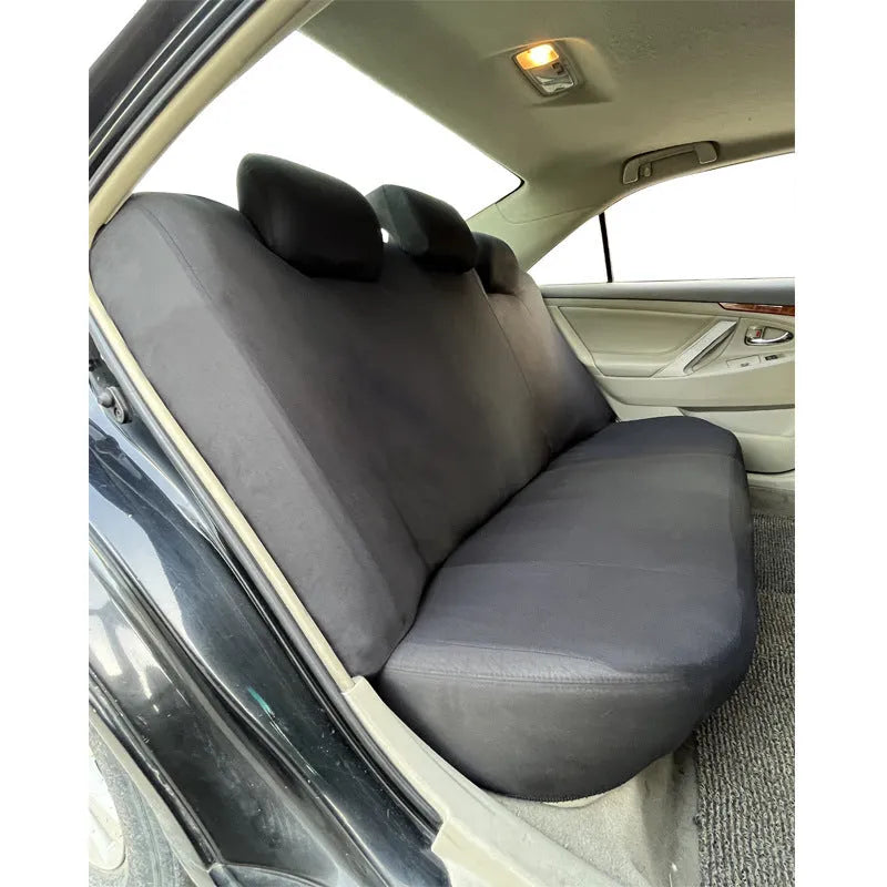 Polyester eyelet fabric universal car seat cover in colour options with stitching details