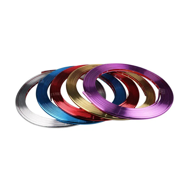 Galvanised purple PVC wheel trim roll for car rim protection and decoration