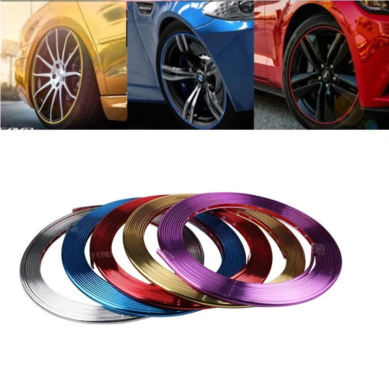 Galvanised purple PVC wheel trim roll for car rim protection and decoration