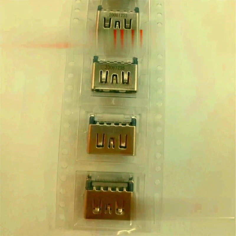 Silver metal HDMI interface socket for gaming console repair and port replacement