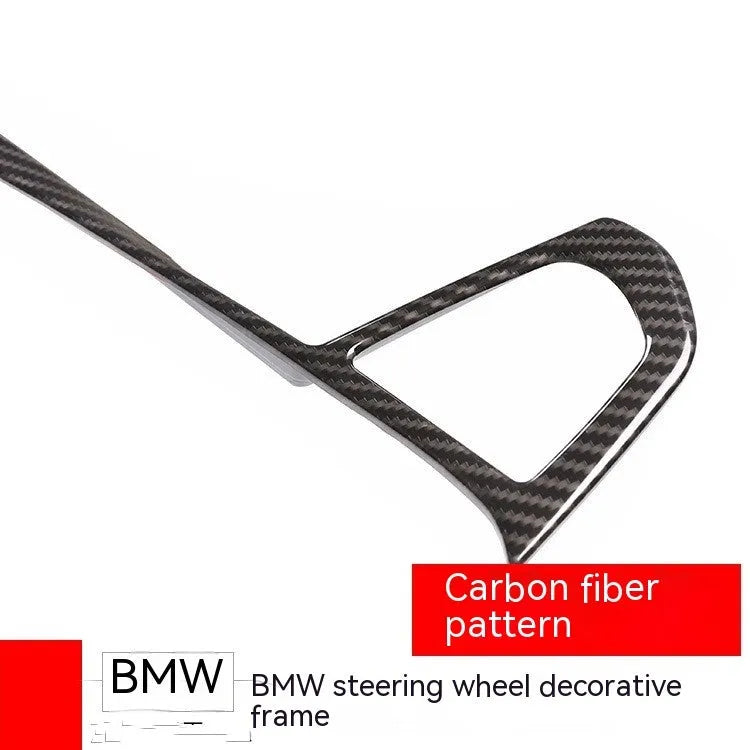 ABS carbon fibre pattern button frame decoration for BMW steering wheel