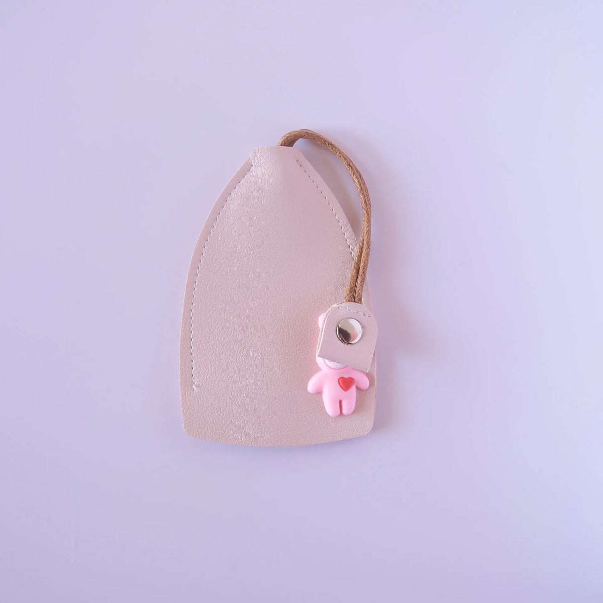 PU leather car key organiser case in five colours with a keychain loop