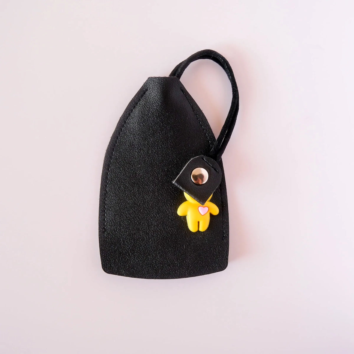PU leather car key organiser case in five colours with a keychain loop