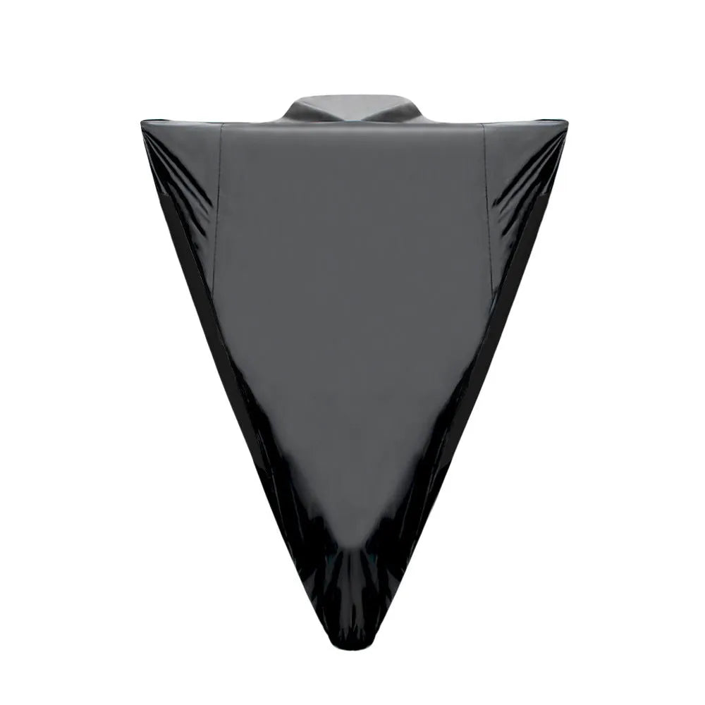 Black polyester electric vehicle and motorcycle cover providing rain and dust protection with anti-theft features