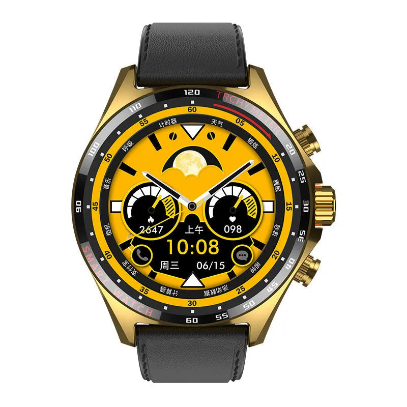 Smart watch in black, silver or gold with health monitoring functions on wrist