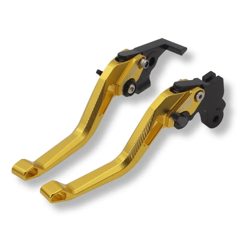 Universal motorcycle two-finger labour-saving metal clutch lever in assorted colours.