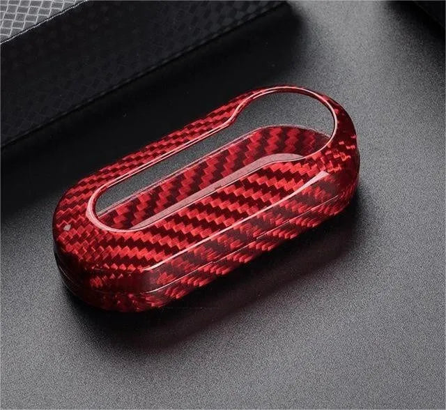 Xiang carbon fibre and glass fibre replacement car key shell sets in Black, Red, and Silver Black colours.