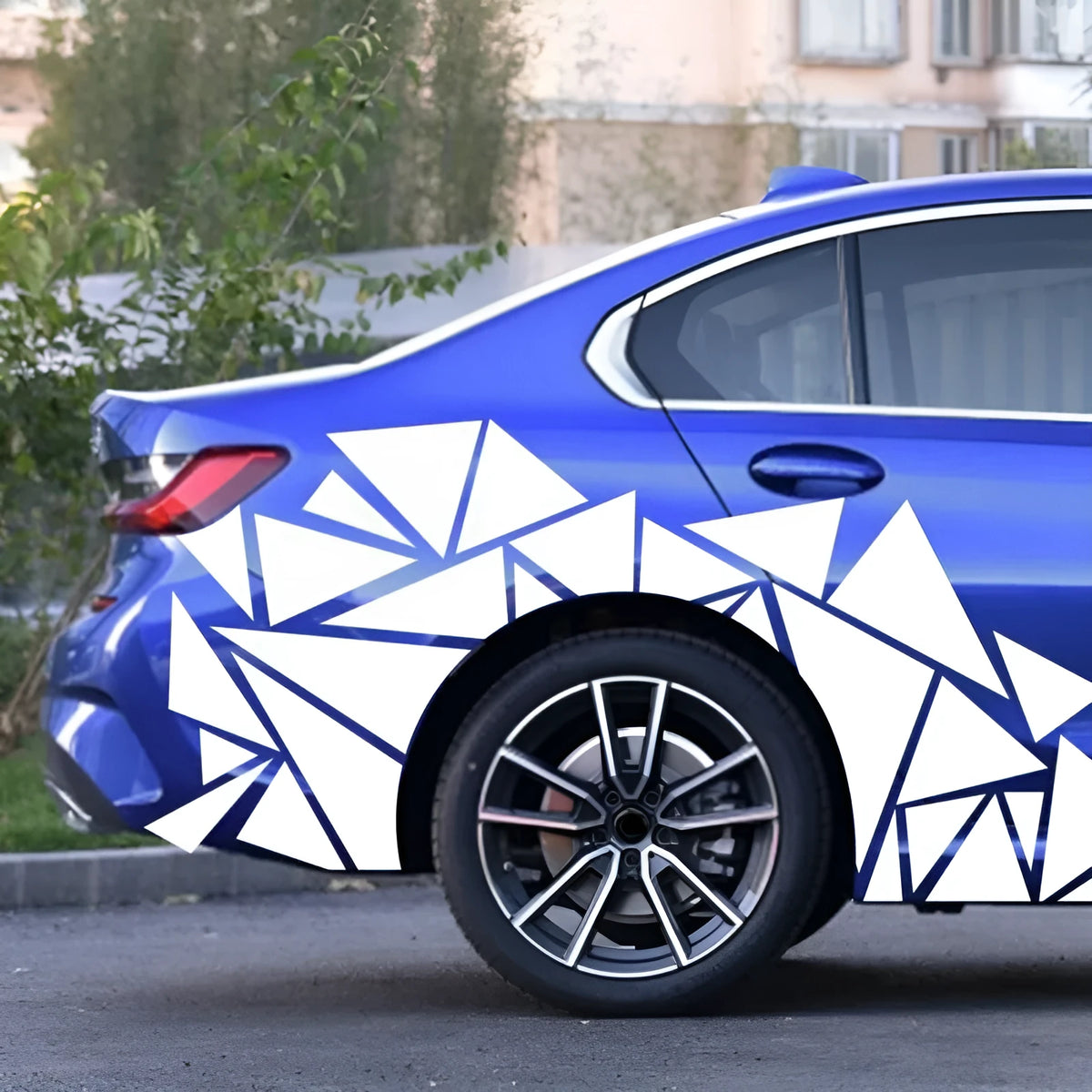 200x60cm car vinyl waistline wheel stickers in black, white, red, yellow, blue colour options