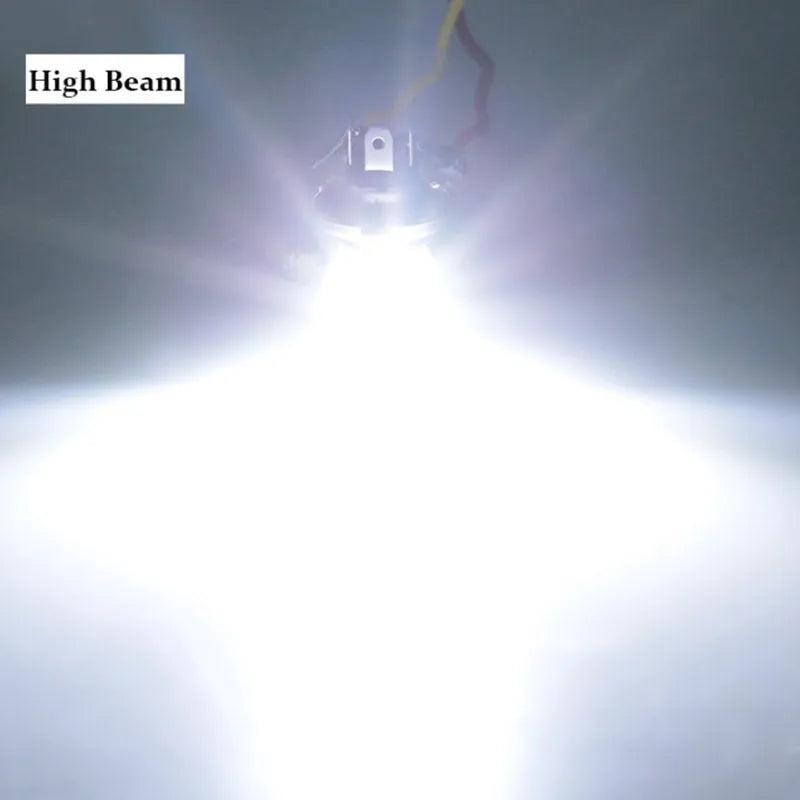 Motorcycle LED M4 double claw H6 built-in lights with aluminium housing and BA20D base