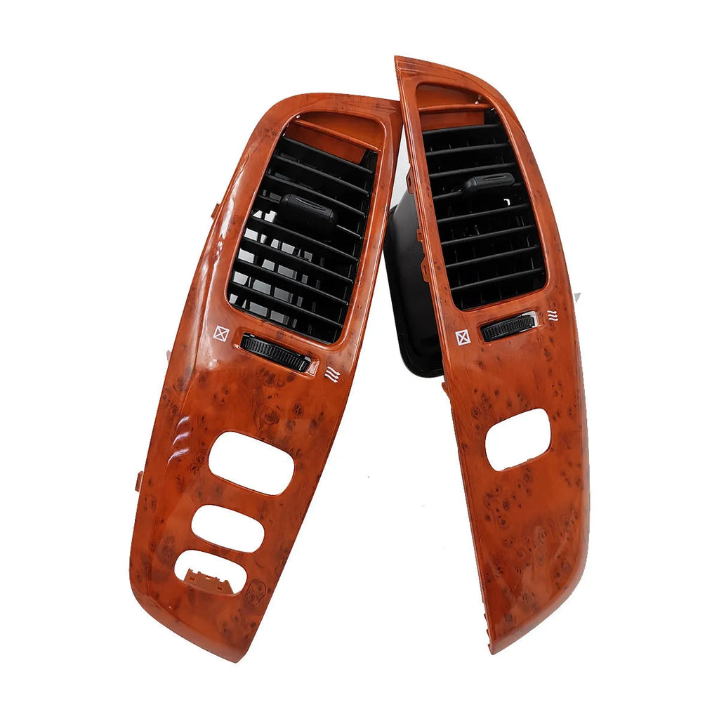 Peach wood coloured ABS plastic air outlet panel, a decorative cover for wall vents.