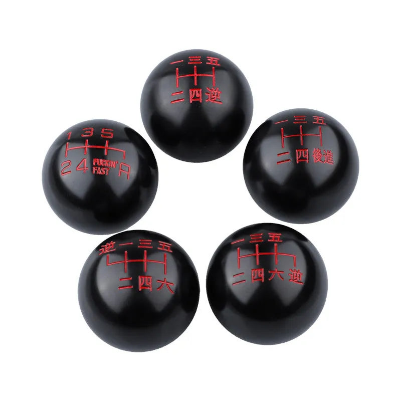 Aluminium alloy car gear shift head in five colour options for manual transmission vehicles