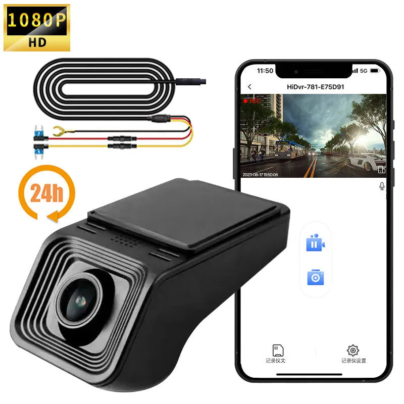 V4 ACC specification HD driving recorder with 1080p camera and WiFi connectivity