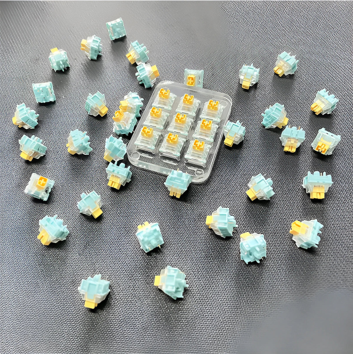 36 Sea Salt Lemon PRO Mute mechanical keyboard switches pack for custom builds