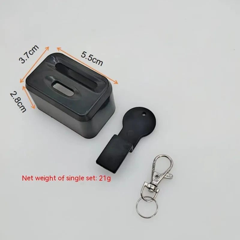 Black and red ABS plastic seat belt lock clamp holder for preventing car seatbelt alarms