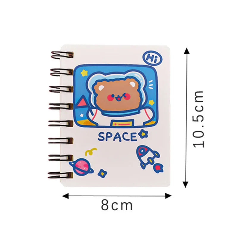 Astronaut series portable softcover pocket flipper notebook showing one of four space-themed cover designs.