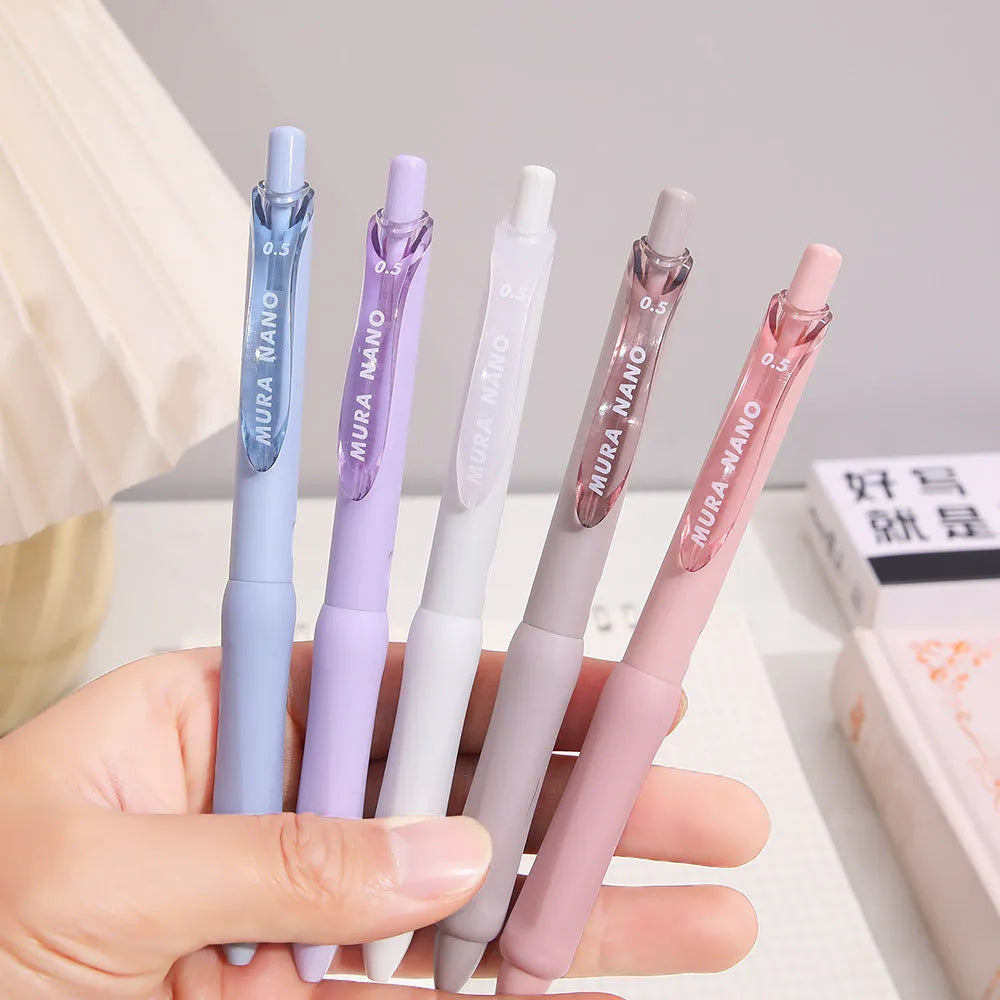 Macaron series press gel pen with 0.5mm tip in smoked colour options