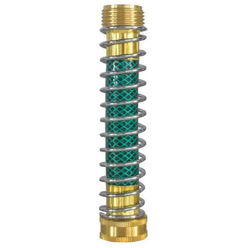 Brass spring hose connector with spiral spring mechanism for garden watering