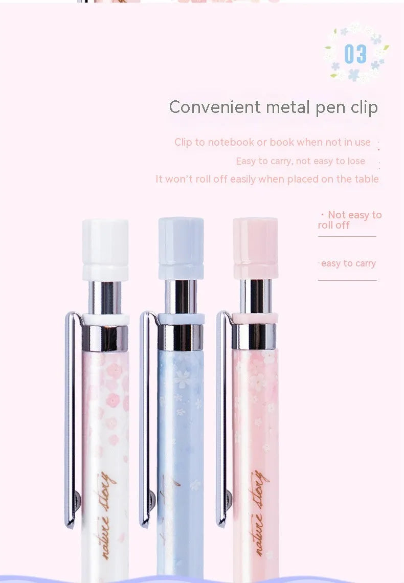 Cartoon automatic pencil set with 0.5mm lead and Sakura style mixed colour design