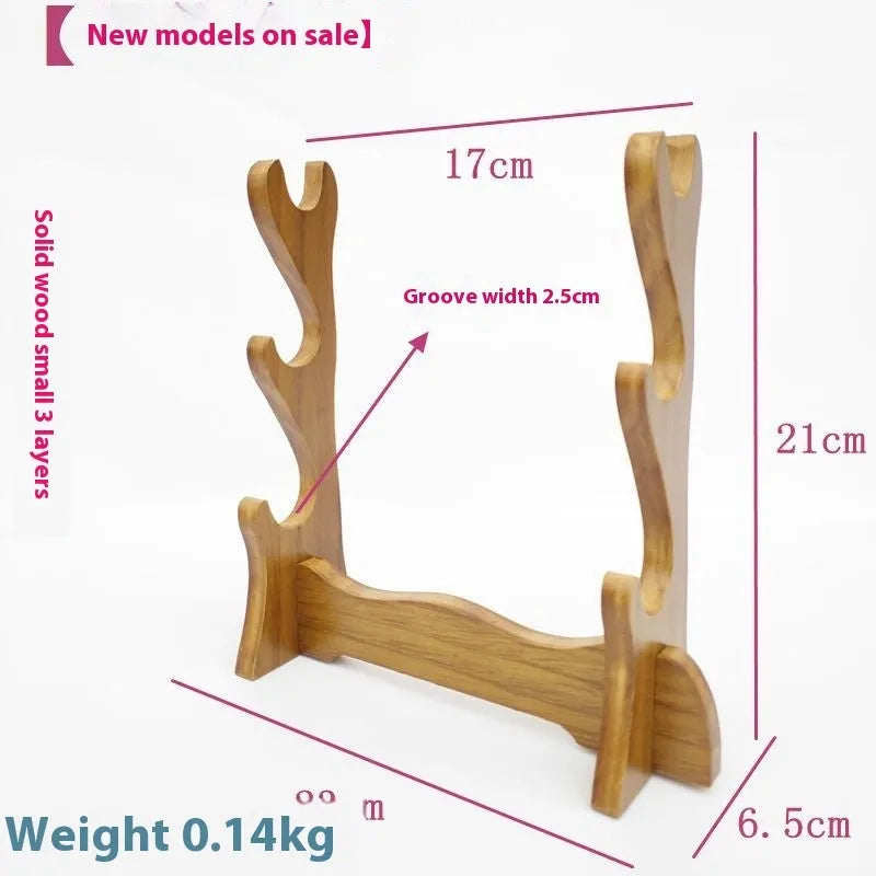 Simple wooden handmade multi layer bracket with Chinese style design for home decoration