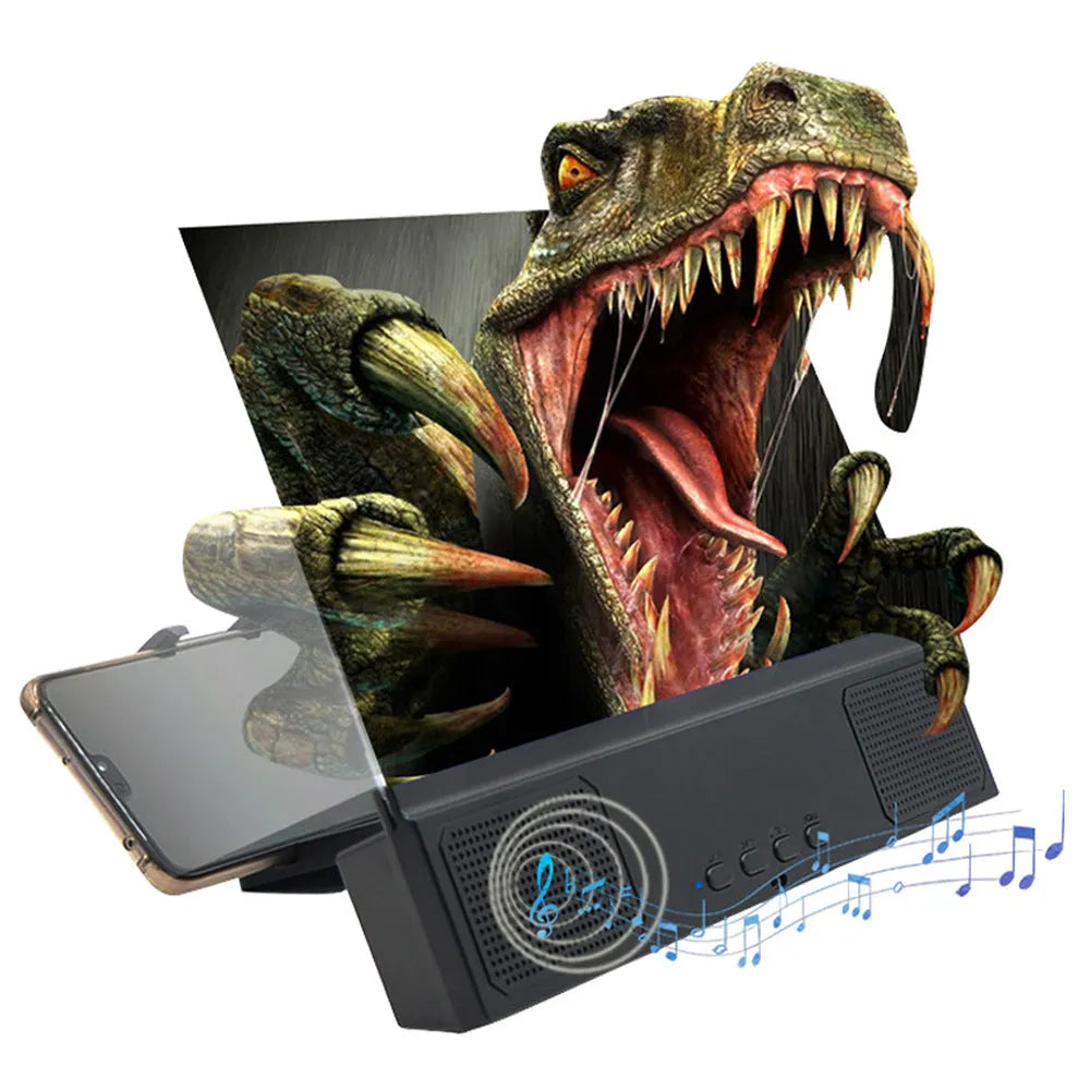 L2 model mobile phone screen amplifier with 12-inch acrylic lens and black ABS housing