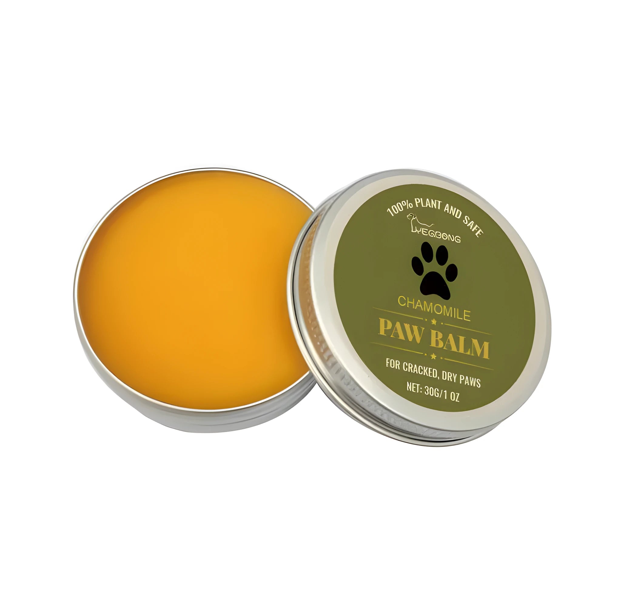 30g tube of veterinary pet paw protection cream for cats and dogs on dry cracked pads.