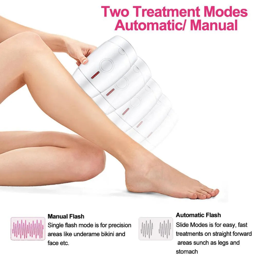White home laser hair removal instrument with 5 energy gears and 800000 flashes capacity