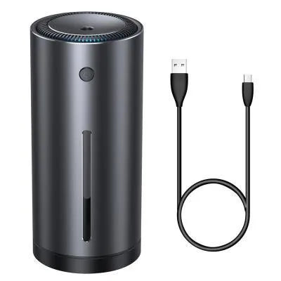 Black car humidifier diffuser with USB cable for vehicle and indoor air quality improvement