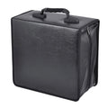 Black Oxford fabric CD DVD storage organiser binder bag with hand strap and zipper closure