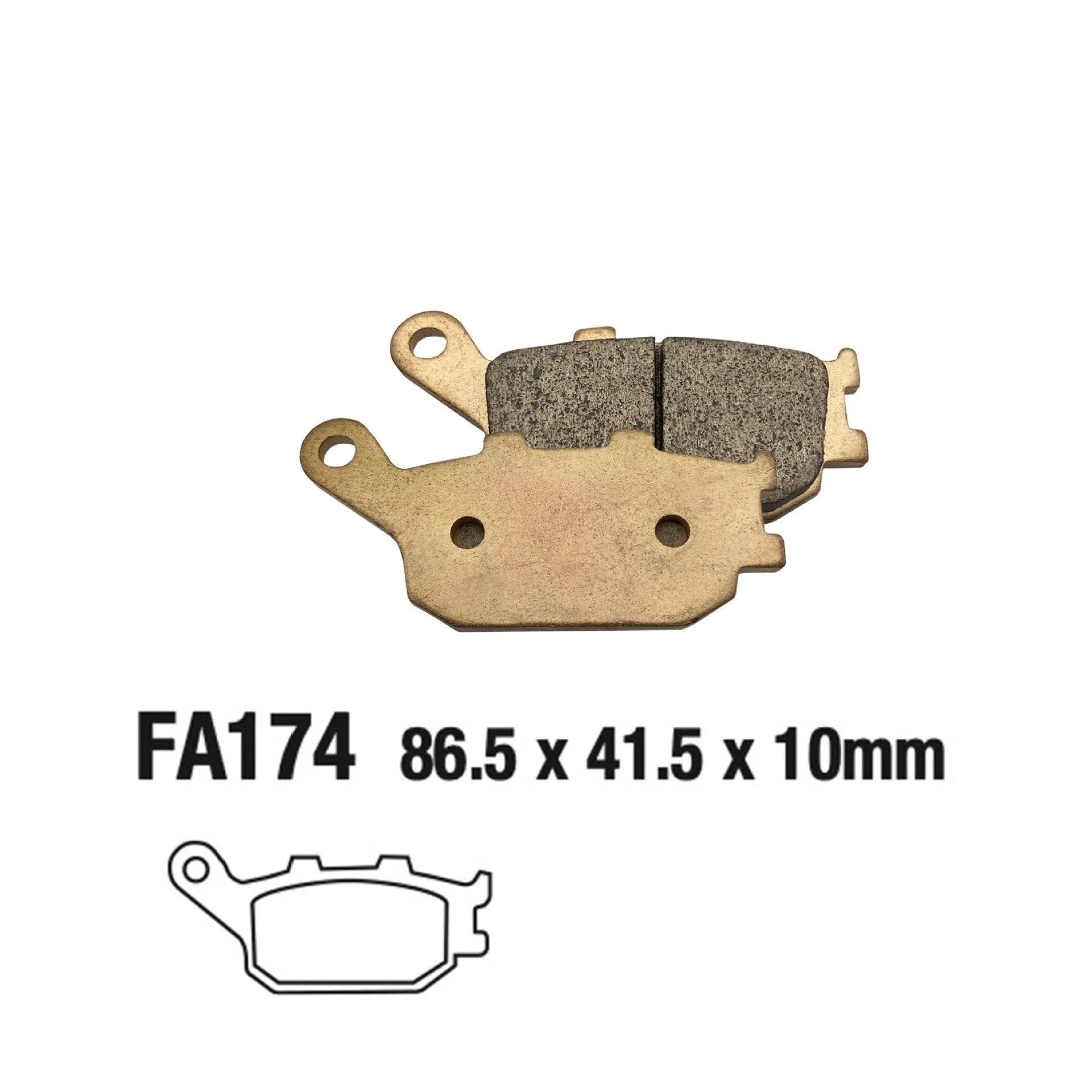 Honda CBR motorcycle rear brake pad set for CBR900RR, 929RR and 954RR models